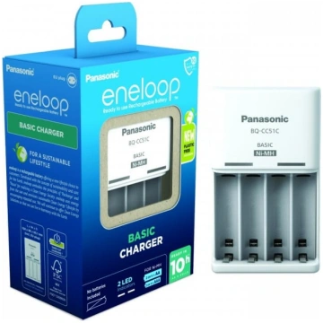Eneloop advenced lādētājs bqcc17 + 4 uzlādējamas a