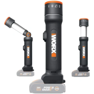 Torcia LED 20V Worx WX027.9 120-510 lumen