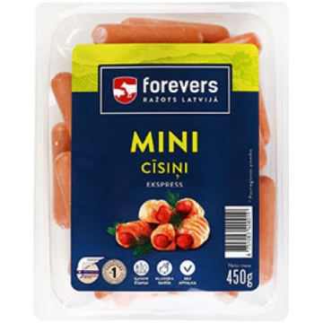 Cīsiņi mini Ekspress vārīti Forevers 450g