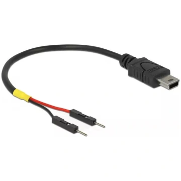 USB kabelis DeLOCK 85412 Mini-USB B melns 0.1m