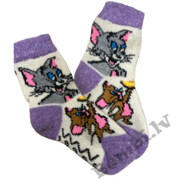 Bērnu vilnas zeķes Tom&Jerry (izm.32-35)