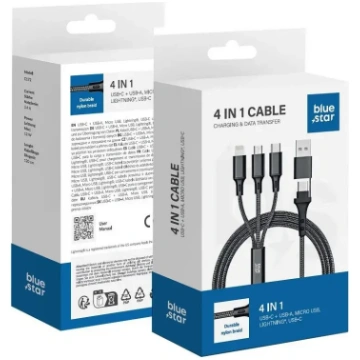 Cable 4in1 USB C / USB A do Micro USB / Lightning 