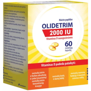 OLIDETRIM 2000 IU, 60 mīkstās kapsulas Medana Phar