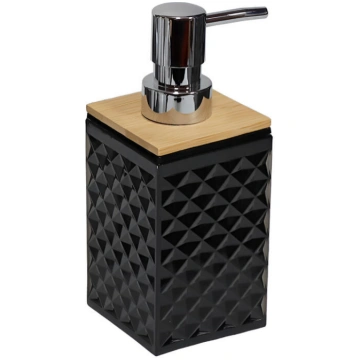 BESK Šķidro ziepju dozators Diamond, melns (475095