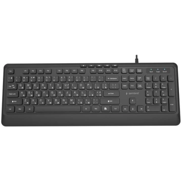 Gembird TASTATŪRA MULTIMEDIJU USB CYRILL/BLACK KB-