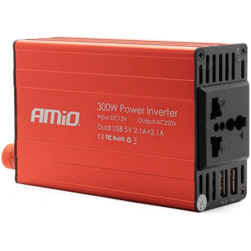 Strāvas invertors 12V/220V 300W/600W 2xUSB PI03 AM