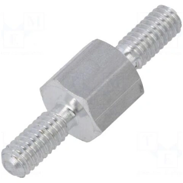Screwed spacer sleeve | 5mm | Ext.thread: M2,5 | h