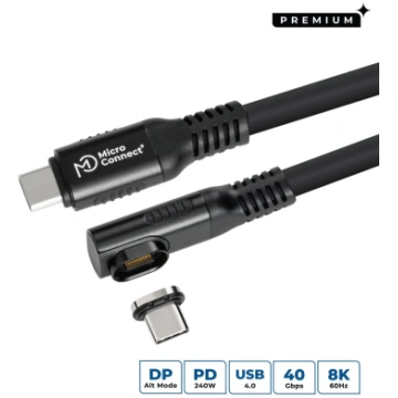 MicroConnect USB-C to USB-C cable 1m Angled Premiu