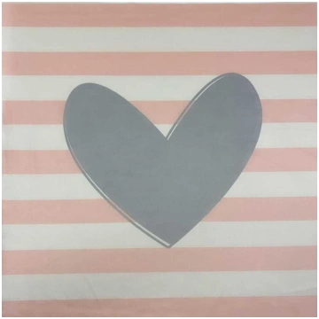 Pannello Velluto Stampato Cuore 48x48 Cm