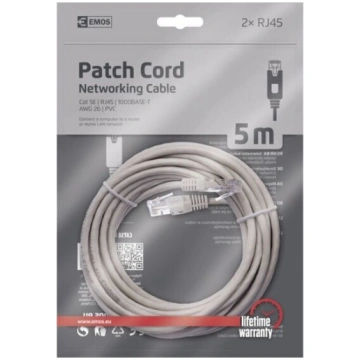 Patch tīkla kabelis UTP 5E, 5 m, 2 x RJ45 Nav norā