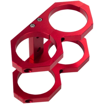 Dual Fuel Pump Mounting Bracket 60mm Type 2 Red JR