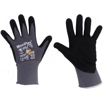 Protective gloves | Size: 9 | grey-black | MaxiFle