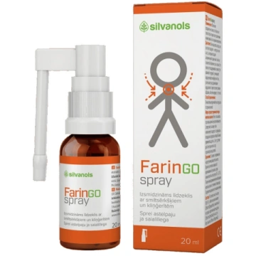 FARINGOSPRAY sprejs, 20 ml SILVANOLS SIA
