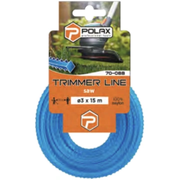 Trimmera aukla, neilona, 3.0mm x 15m SAW, Polax