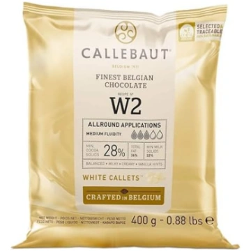 CALLEBAUT recepte Nr. W2 Callets Couverture balta 