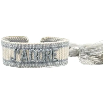 Bracciale "J'ADORE" Ecru e Grigio Perla Parsl