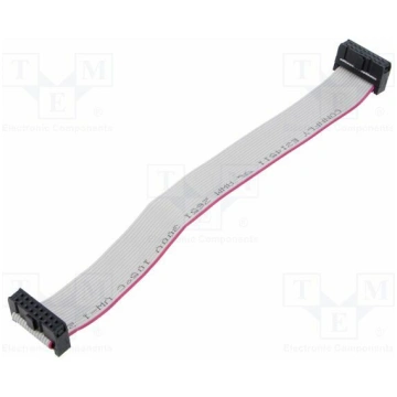 Ribbon cable with IDC connectors; Tape ph: 1.27mm;