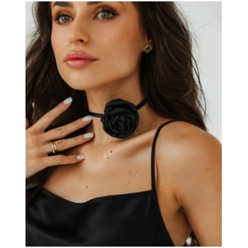 Zīda kakla roze - Black