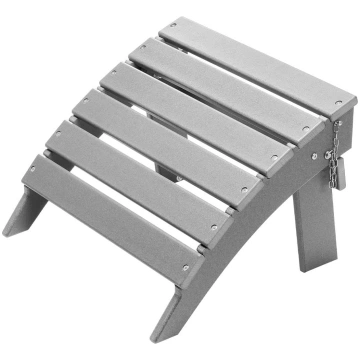 VEVOR Pelēks Salokāms Adirondack Pufs, 43x48x33cm 