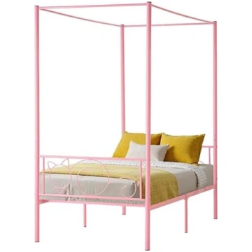 VEVOR Twin Size Metal Canopy Bed Frame with Minima
