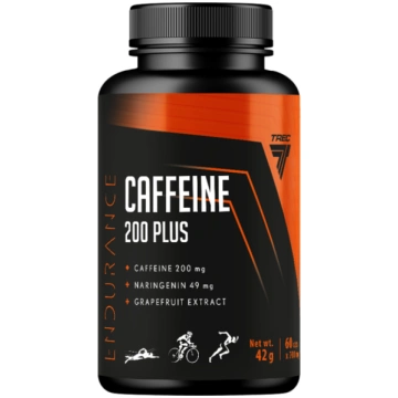 Kofeīna tabletes TREC CAFFEINE 200 PLUS 60 kapsula