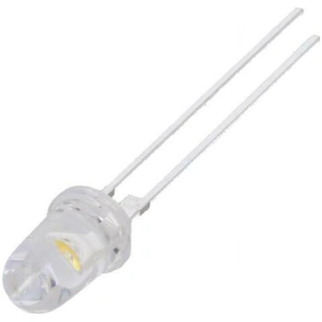 LED; white warm; 5mm; 90000÷110000mcd; 8°; Front: 