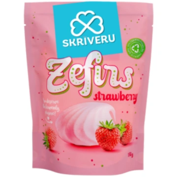 Skrīveru zefīrs ar zemeņu garšu, 170g | Skrīveru S