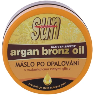 Saules argana bronzas eļļa pēc sauļošanās ar mirdz