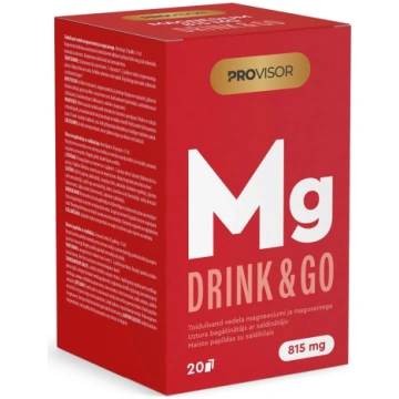 PROVISOR MG drink&go 250 mg paciņas, 20 gb