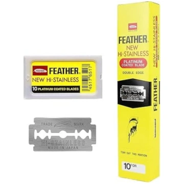 Feather Hi Stainless Platinum dubultās žiletes (10