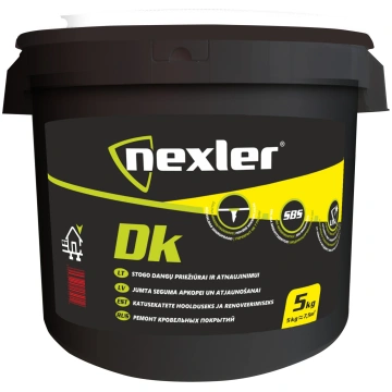 Bitumena mastika Nexler, 5 kg, melna krās