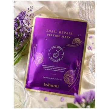 Auduma sejas maska Eshumi Snail Repair Peptide (23