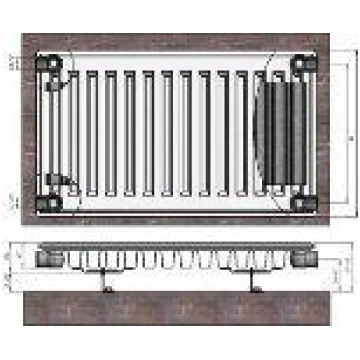 Radiators 11x500x700 sānu piesl. Termolux 9015007