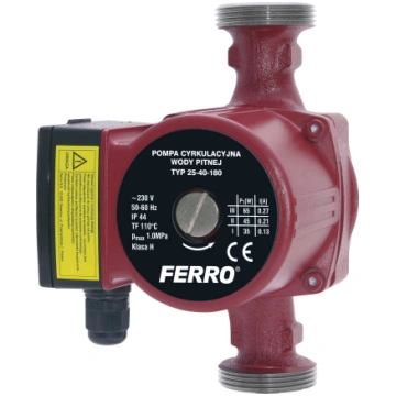 Cirkulācijas sūknis Ferro 25-40-180, 65 W
