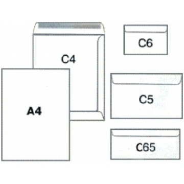 Pašlīmējošās aploksnes College, C6, 114x162mm, 25g