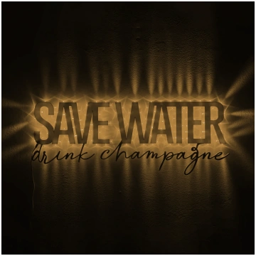 Luminaria SAVE WATER - Warm white