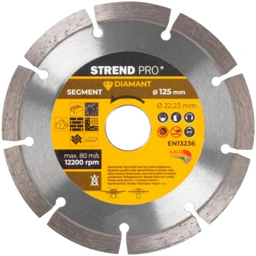 Dimanta griešanas disks 125 mm Strend Pro, sausai 