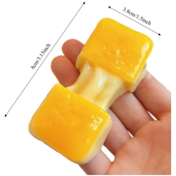 Squishy Taba Yellow Brushed Rice Cakes Fidget Squi