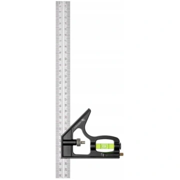 Galdnieka lineāls ar līmeņrādi 300mm,HOGERT HT4M21