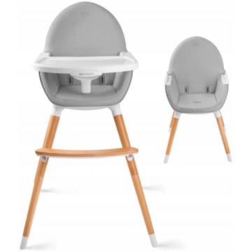 KinderKraft Fini Grey 2 in 1 Barošanas Krēsls