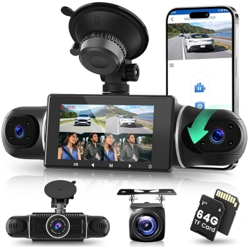 Hodozzy Dashcam View 4 kanālu priekšējā aizmugurēj