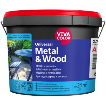 Krāsa Universal Metal & Wood A p/spīd. 2.7L / 4740