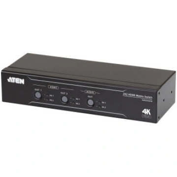 Aten 2x2 True 4K HDMI Matrix Switch with Audio De-