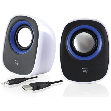 2.0 Stereo speaker set for PC and laptop, USB-powe