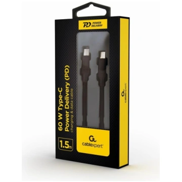 CABLE USB-C PD 1.5M/CC-USB2-CMCM60-1.5M GEMBIRD