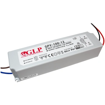 LED transformators IP67 12V DC, 100W/8,3A