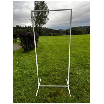 Lietots - Balts metāla statīvs 80*180cm (noma)