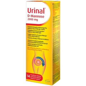 Walmark Urinal D Mannose Putojošas tabletes, 14 gb