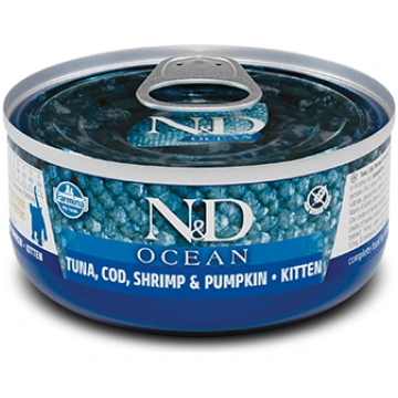 N&D NATURAL DELICIOUS CAT OCEAN TUNA COD SHRIMP PU