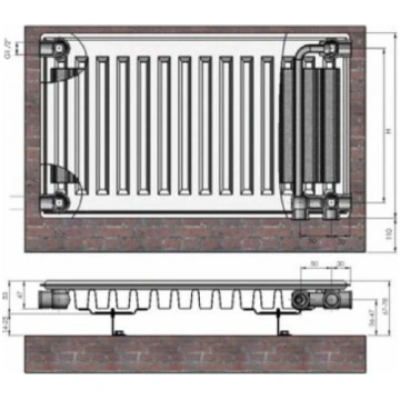 TERMOLUX Radiators 11x500x600 Ventil Compact (9115